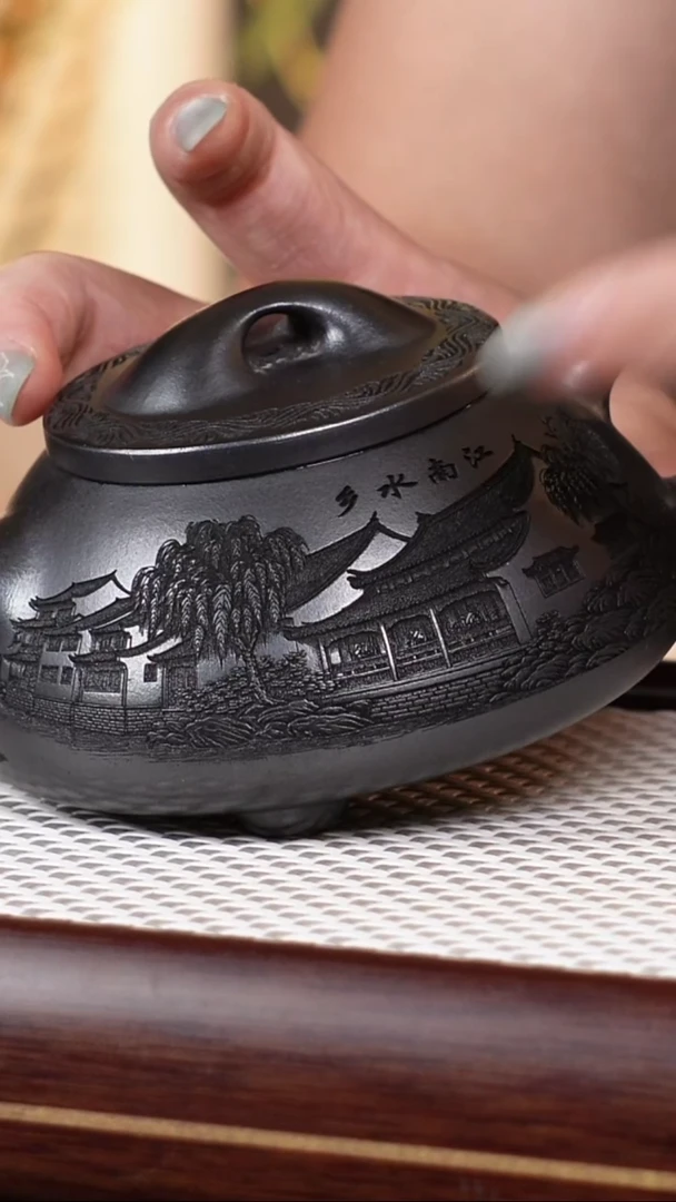 茶壶紫砂石黄石瓢