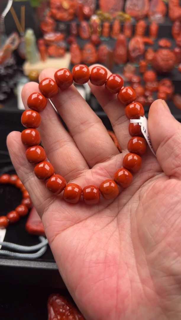 未镶嵌手串南红玛瑙海***朵11mm+浆下红