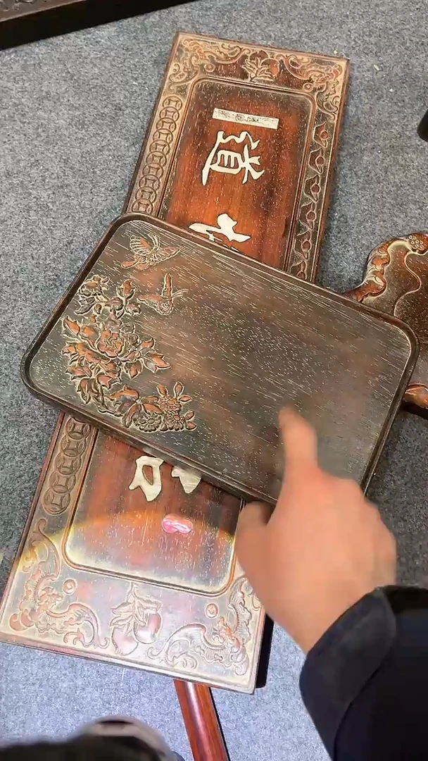 【闪购商品】非洲紫檀（红花梨）30x20cm赏盘