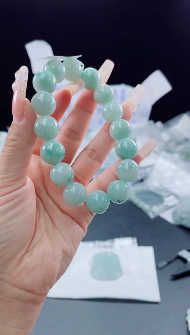未镶嵌定制翡翠珠串