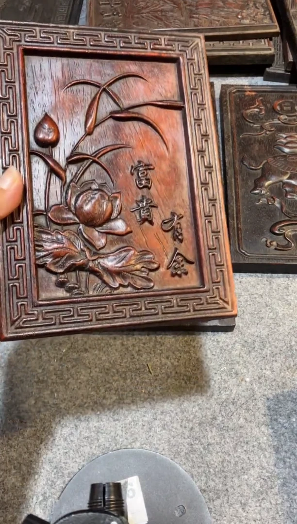 香榧木紫檀拆件雕刻板以直播间实物为准