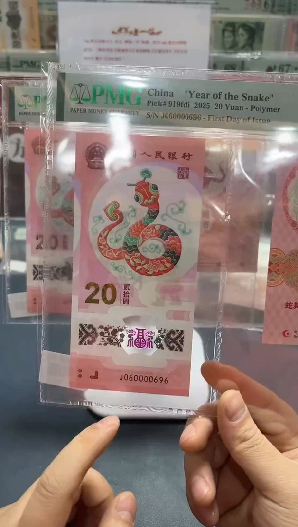 【闪购商品】塑料蛇钞币证J060000696-PMG68
