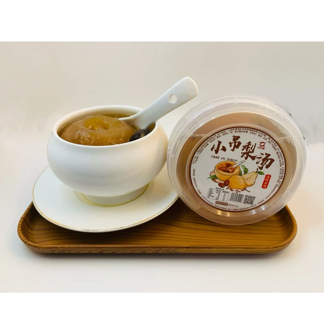 秋季鲜炖0添加小吊梨汤清甜滋润银耳枸杞开罐即食整梨580g