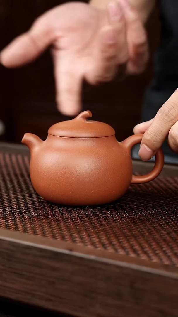 茶壶紫砂老红泥茄段