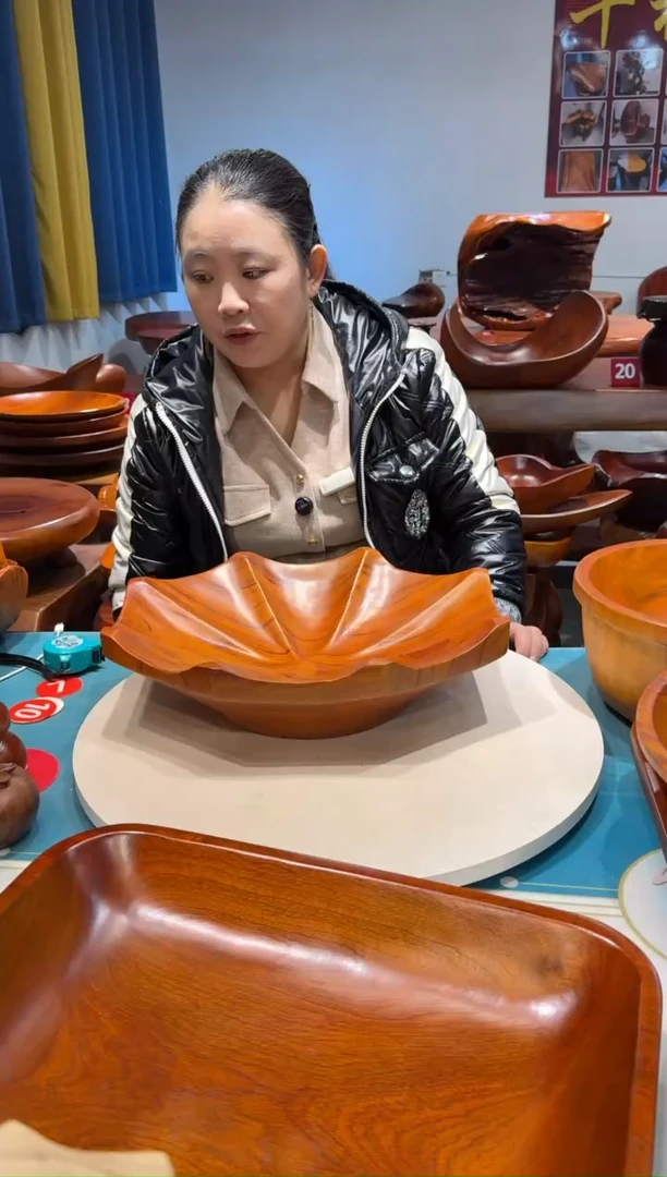 木八角果盘 38.5*31*10.6