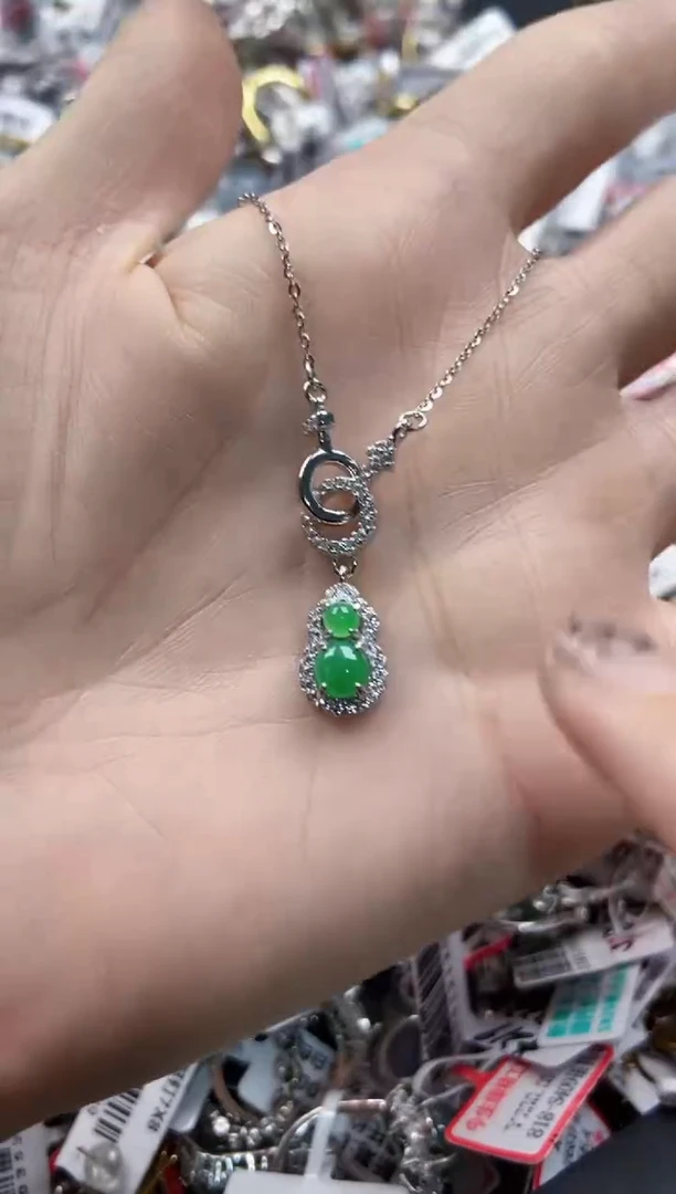 银S925镶嵌戒指翡翠666   7