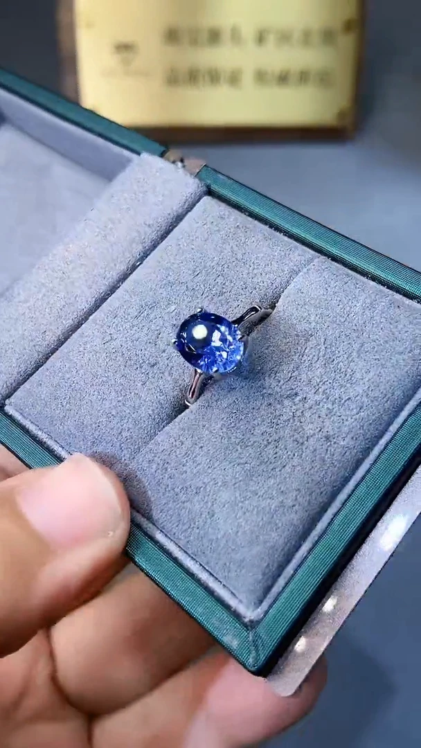 【闪购商品】蓝宝石戒指银S925镶嵌354