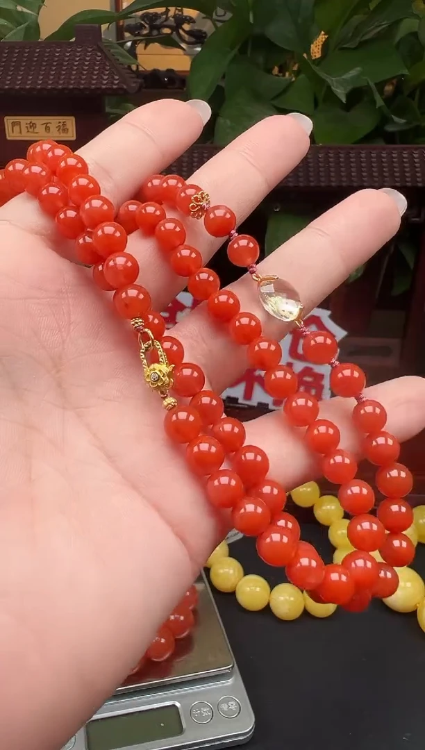 颈饰未镶嵌南红玛瑙项链TN47