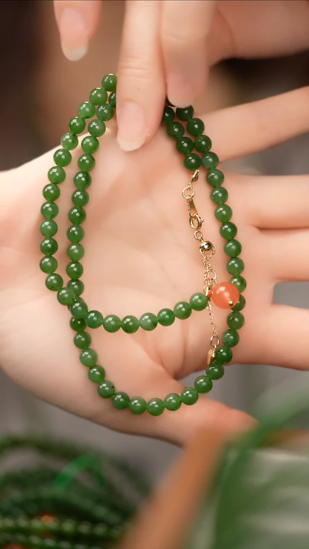 【闪购商品】和田玉（碧玉）项链未镶嵌±6mm和田玉碧玉项链