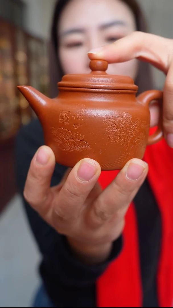 茶壶紫砂金降坡 剑流德钟