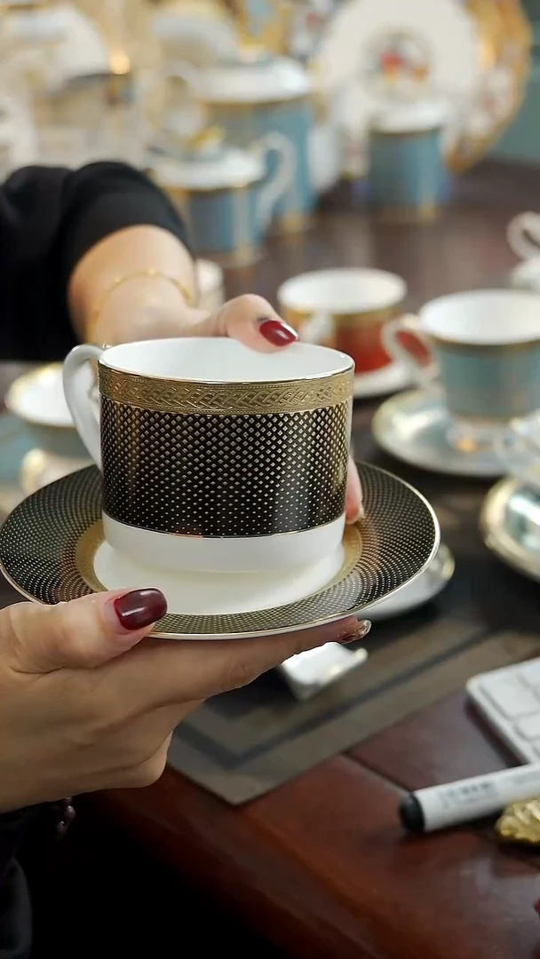 瓷片咖啡杯碟1套