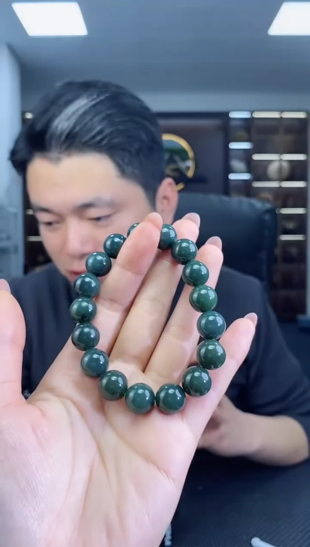【闪购商品】和田玉手串未镶嵌圆珠卡12