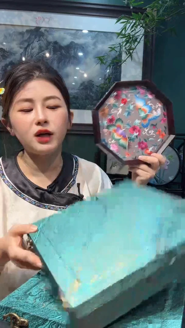 刺绣非遗苏绣手工工艺品八角