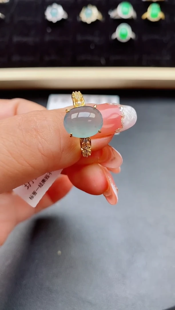 【闪购商品】翡翠戒指银S925镶嵌50800