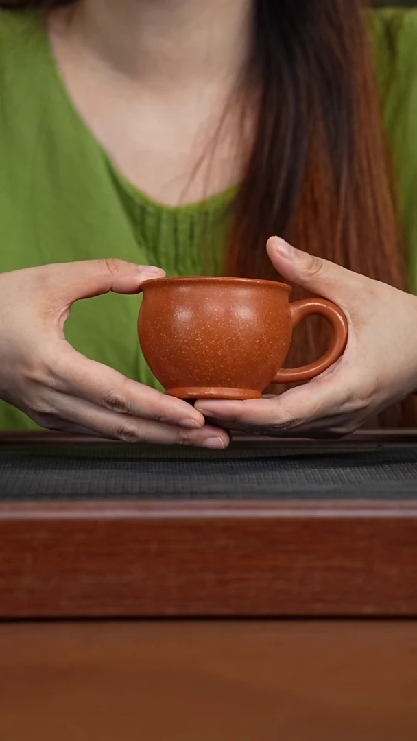 茶壶紫砂红降坡马克杯