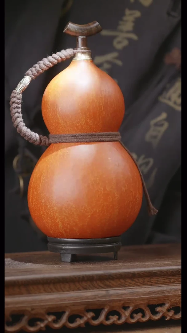 【闪购商品】108号精品天然大漆工艺防渗内胆酒葫芦~