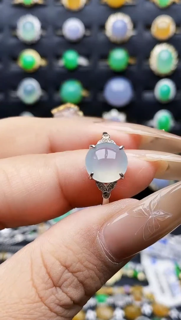 银S925镶嵌戒指翡翠1191