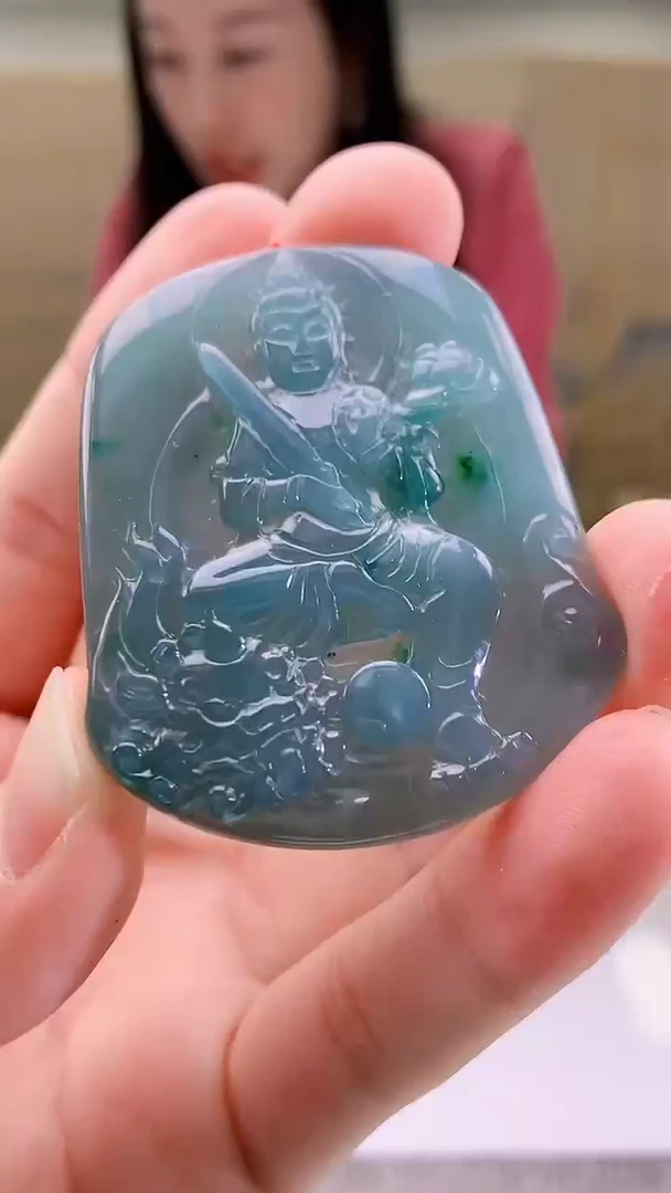 【闪购商品】定制翡翠未镶嵌4852bb-毛货挂件36