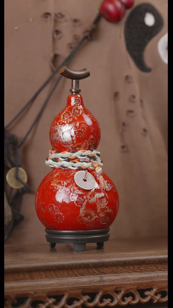 【闪购商品】234号精品天然大漆工艺防渗内胆酒葫芦~