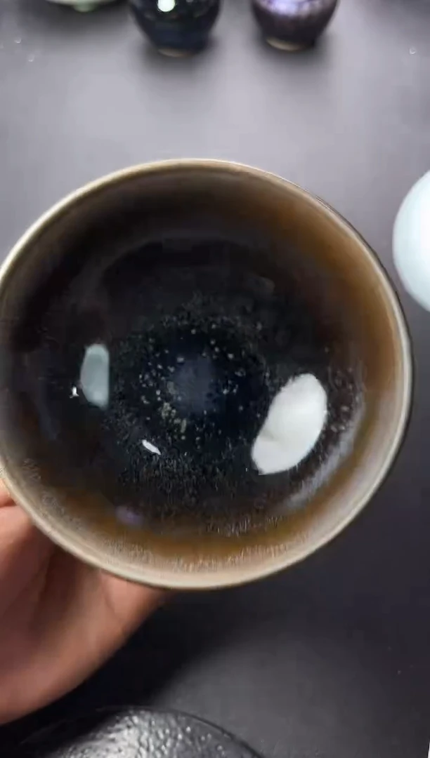 茶盏117叶紫建盏叶紫
