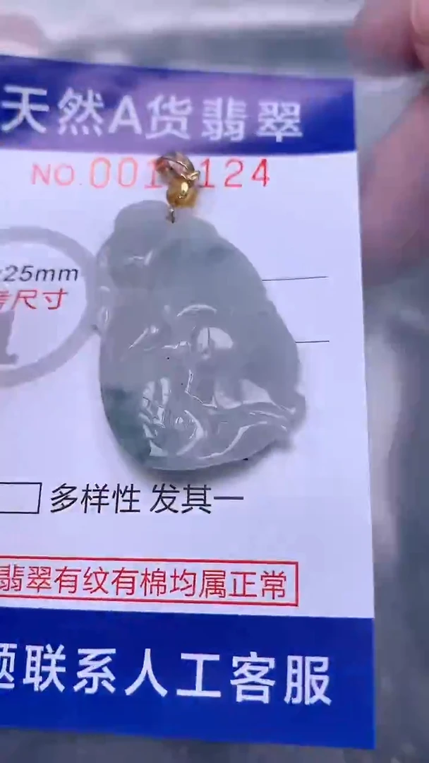 翡翠未镶嵌吊坠(不含链)1