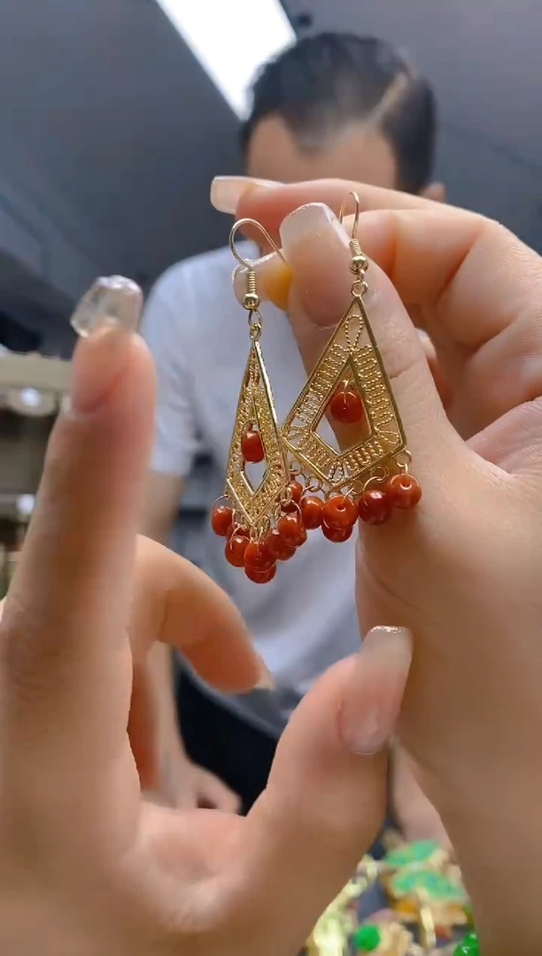 【闪购商品】翡翠耳饰合金191翡翠耳钩