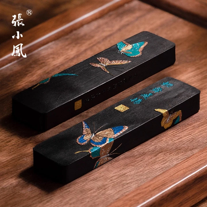 张小凤轻舞飞扬油烟墨手工徽墨墨条国画砚台用品文房四宝墨砚送礼