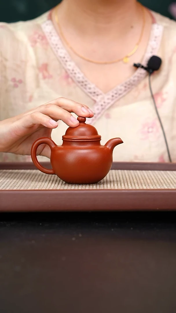 茶壶紫砂尾单小煤窑朱泥掇球140