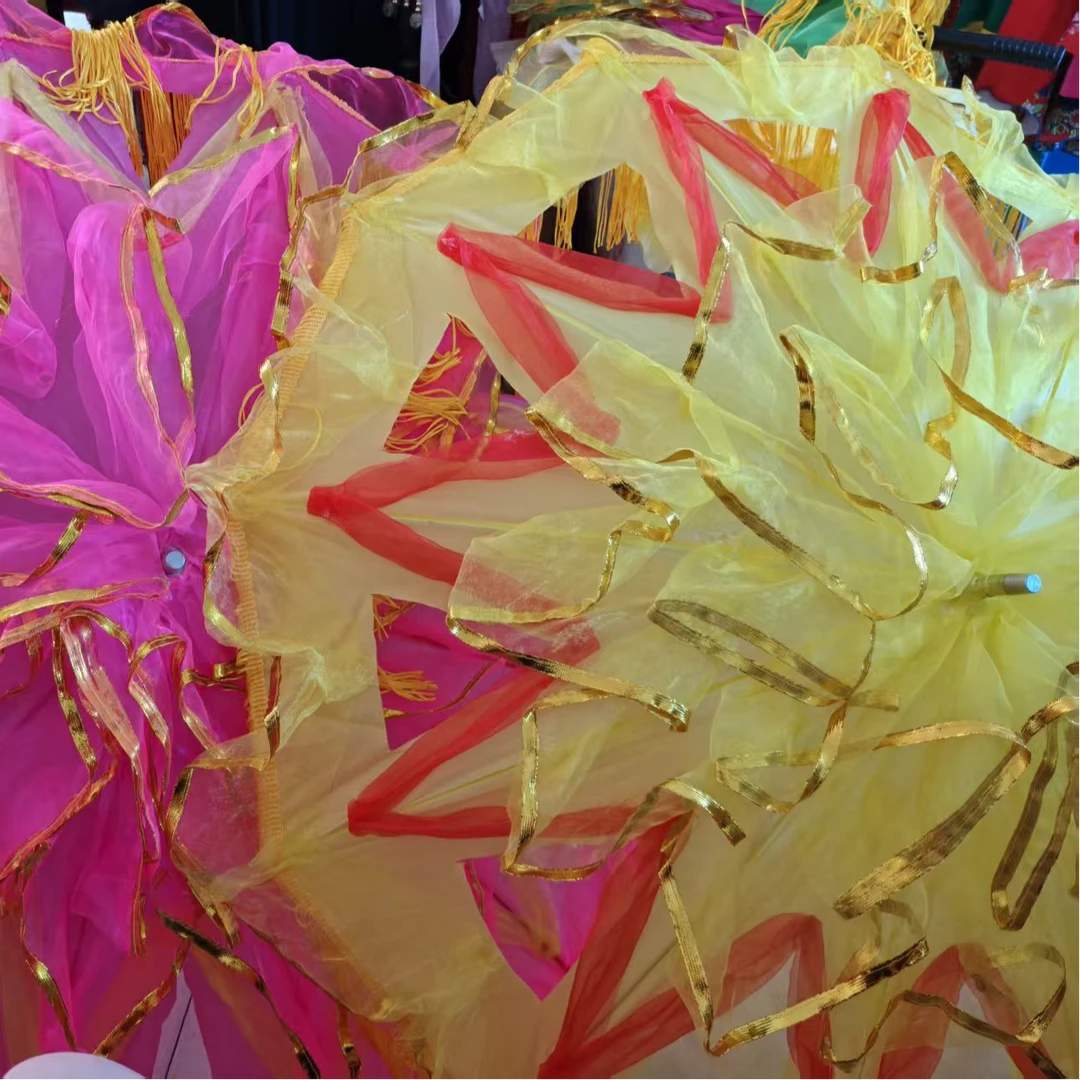 7.11铁杆流苏纱伞(库存，微瑕疵)颜色随机