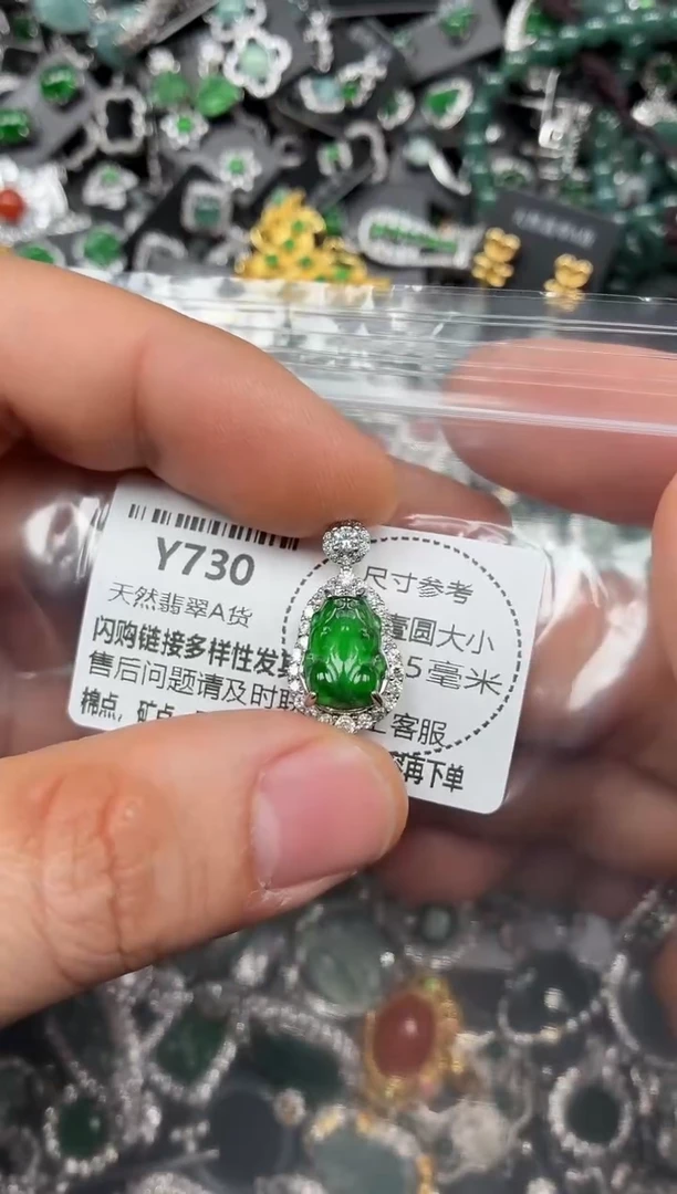 颈饰未镶嵌翡翠Y730吊坠