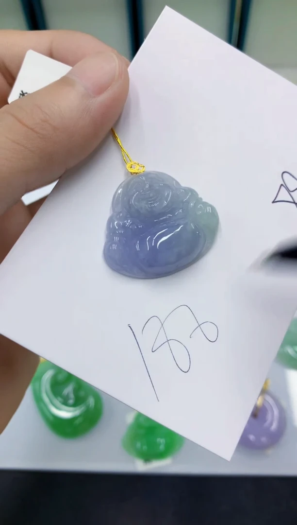 颈饰18K金镶嵌翡翠翡翠