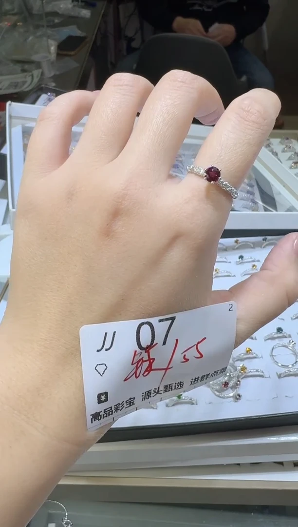 【闪购商品】石榴石戒指银S925镶嵌多样性发一JJ07