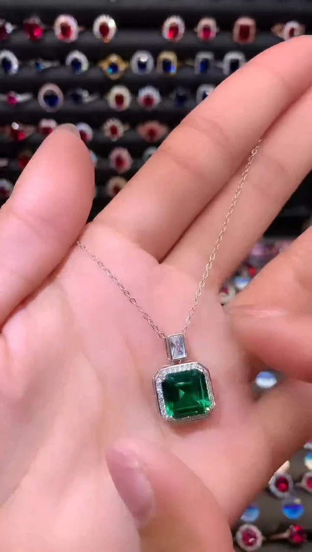 【闪购商品】透辉石吊坠银S925镶嵌1