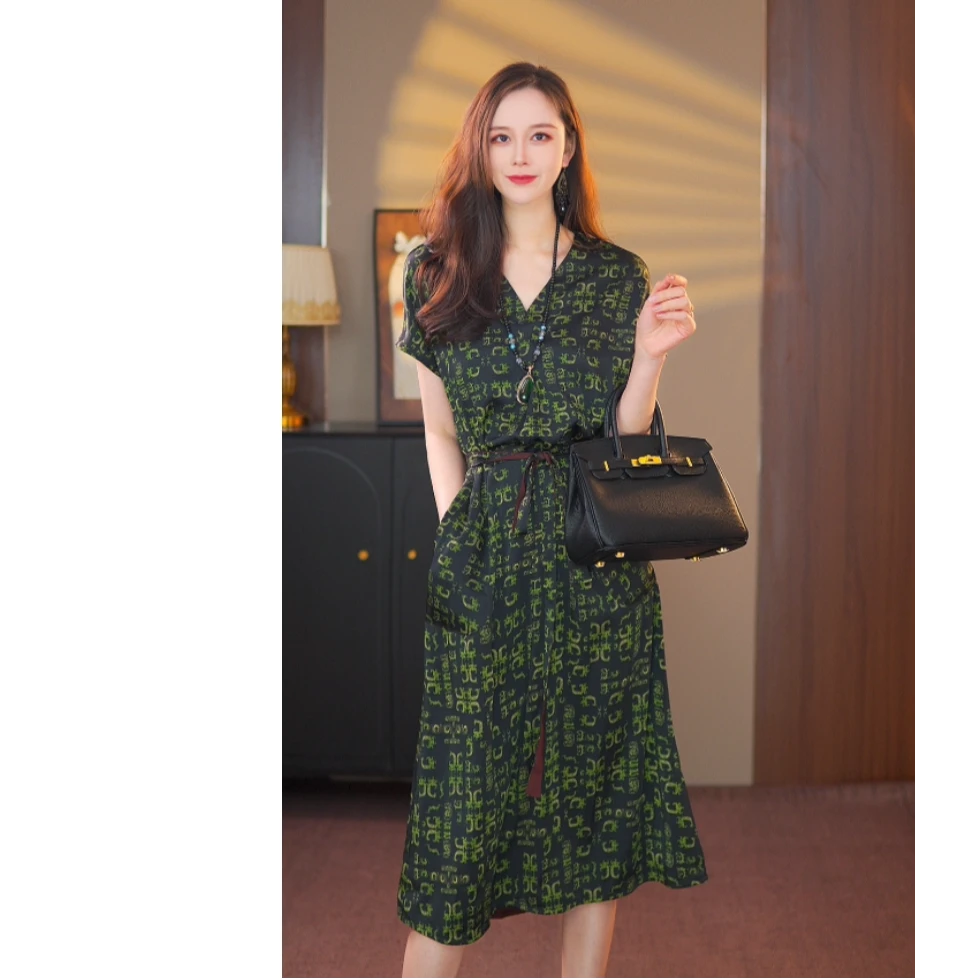 【双面双穿】设计师款肌理感收腰显瘦连衣裙-8827