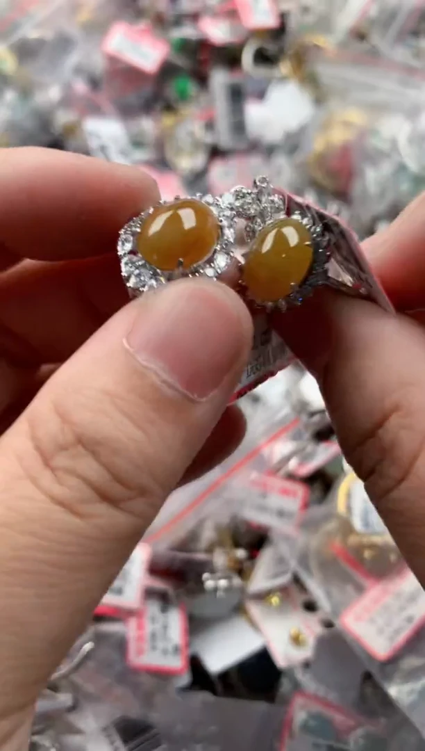 银S925镶嵌戒指翡翠777    7