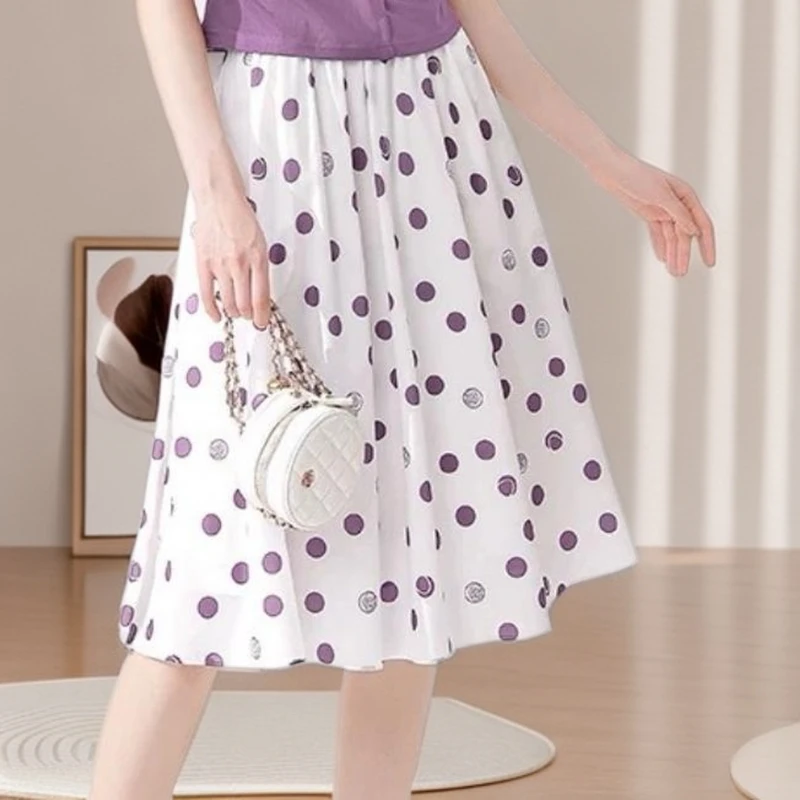 【879半身裙】薇乐碎花显瘦气质洋气高腰时尚夏季波点