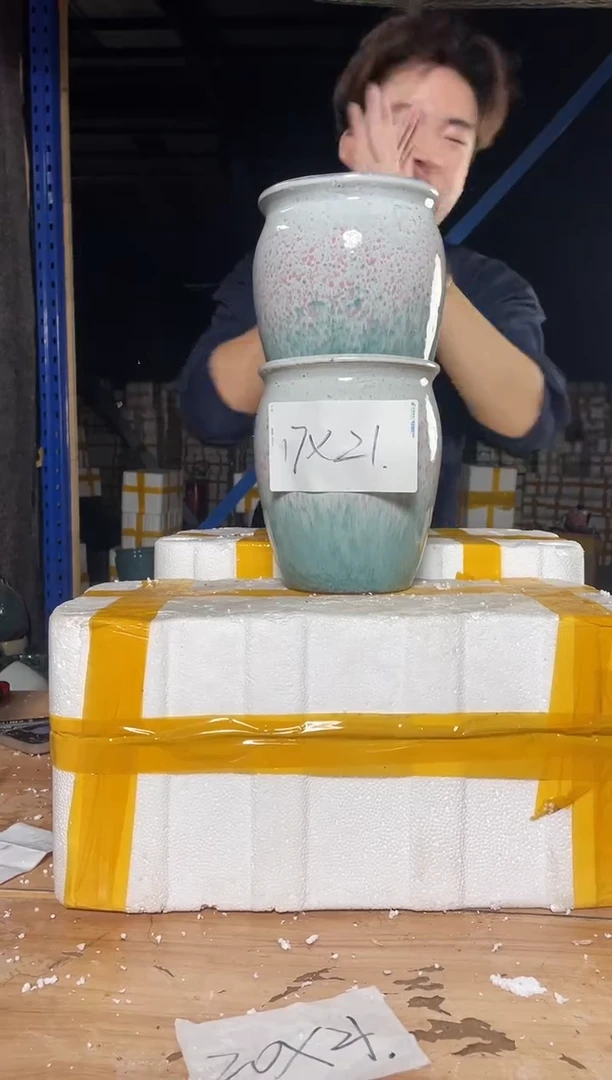 紫砂花盆宜兴紫砂粗陶花盆17*21