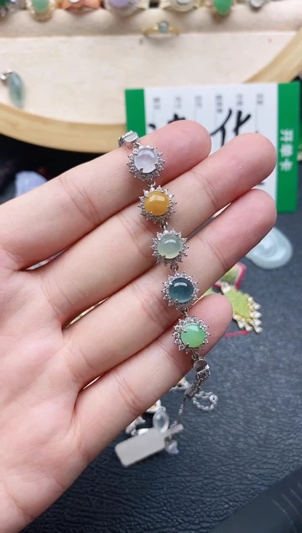 翡翠戒指银S925镶嵌1