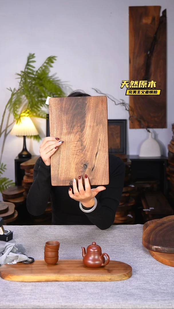 木北美黑胡桃原木.干裂疤结不属于商品质量问题完美主义者慎拍