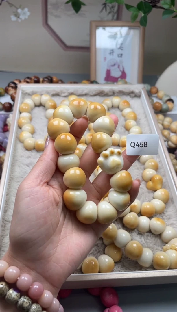 手串菩提根/象牙果财****ｏQ458牙果蒜瓣肠20mm一串通货