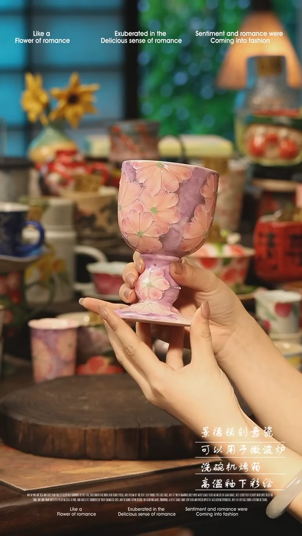 陶瓷景德镇高温釉下彩手工手绘款式