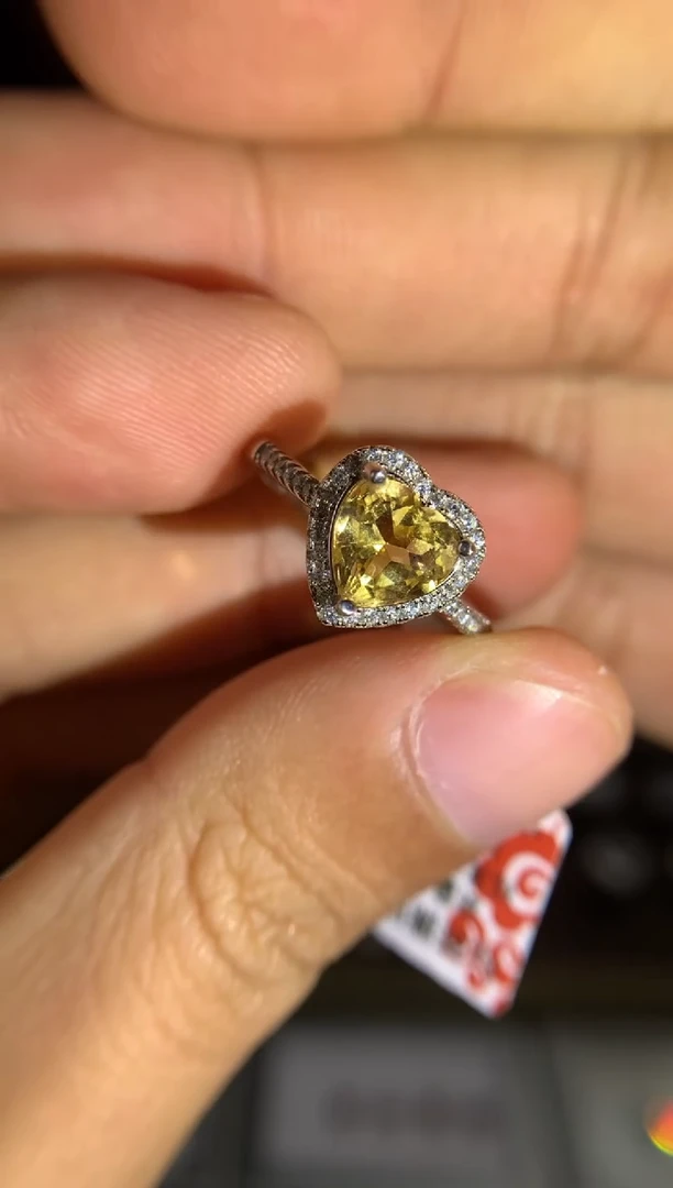 【闪购商品】水晶戒指银S925镶嵌天然