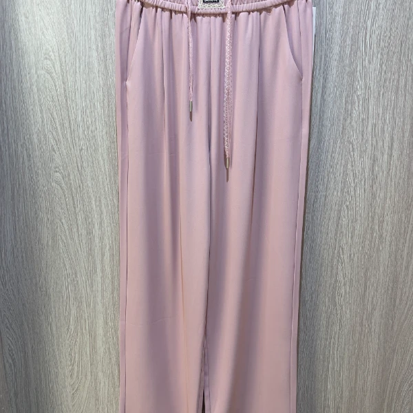 胖向向夏装新款939简约大方款高腰净面垂感舒适百搭直筒裤