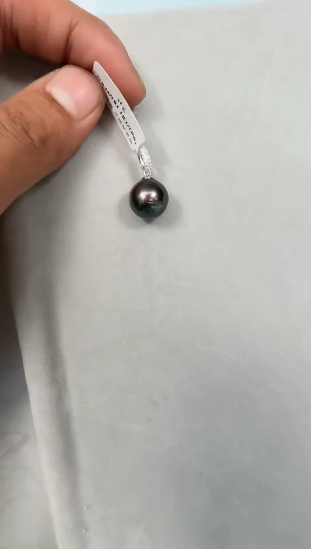 颈饰银S925镶嵌海水珍珠吊坠