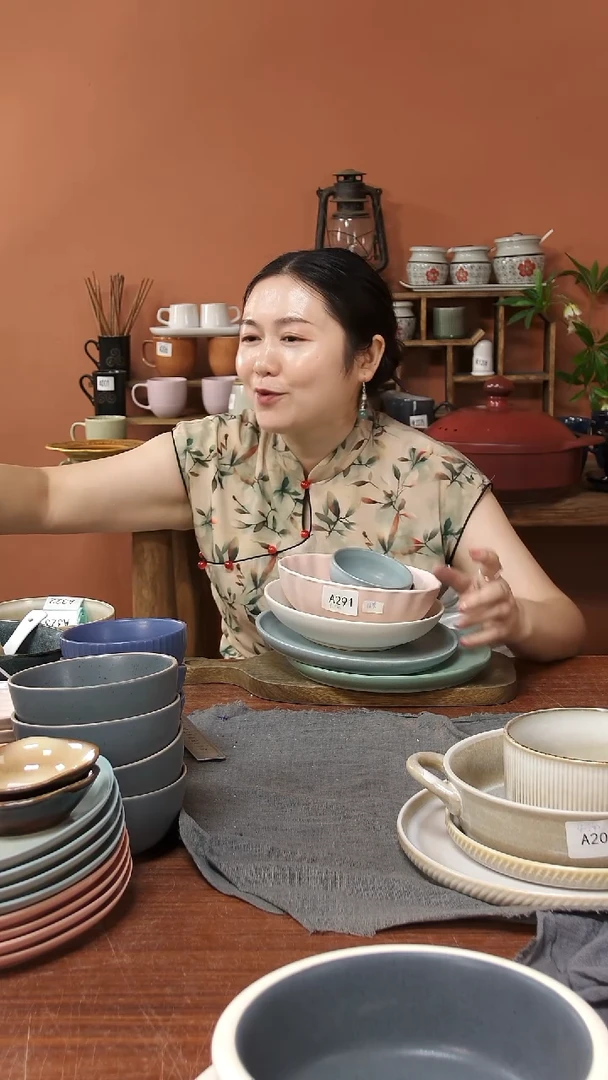 陶瓷A291陶瓷碗加盘加碟碗6件套微瑕