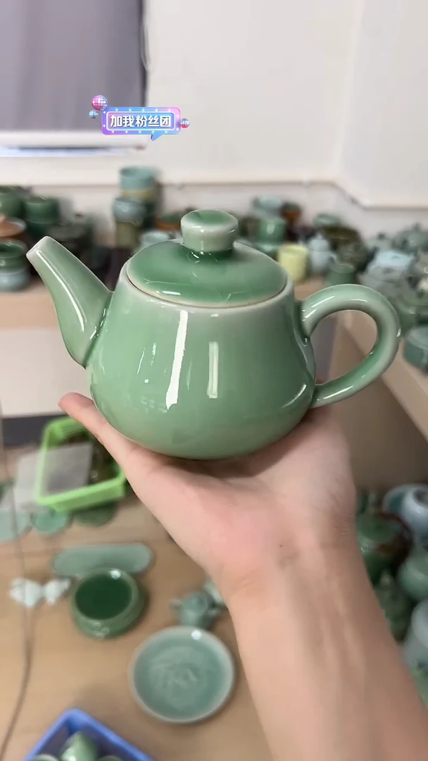 龙泉云间青瓷小米茶器