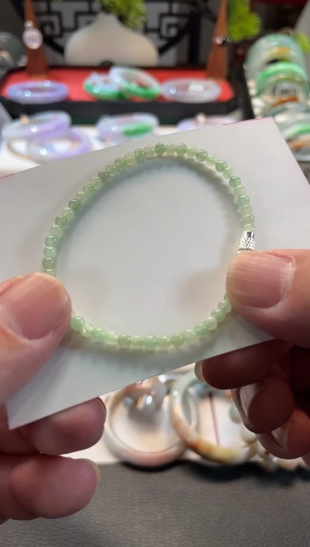 未镶嵌手链翡翠30号链接 有纹裂