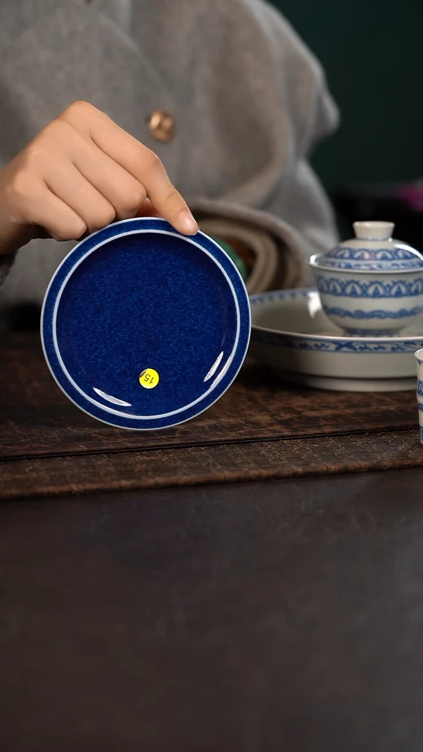 【闪购商品】杯初蓝舍洒蓝纯色小杯垫