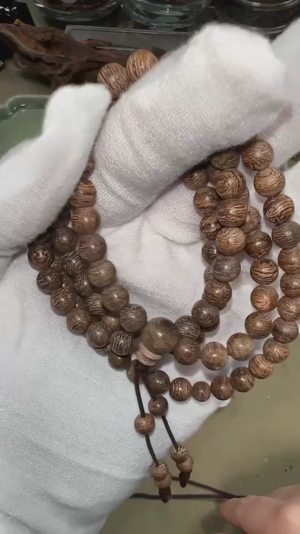 沉香手串文莱黑棋6mm念珠