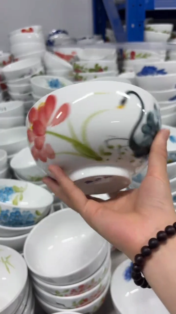 瓷片景德镇手绘釉中彩（食品级）小罗汉碗